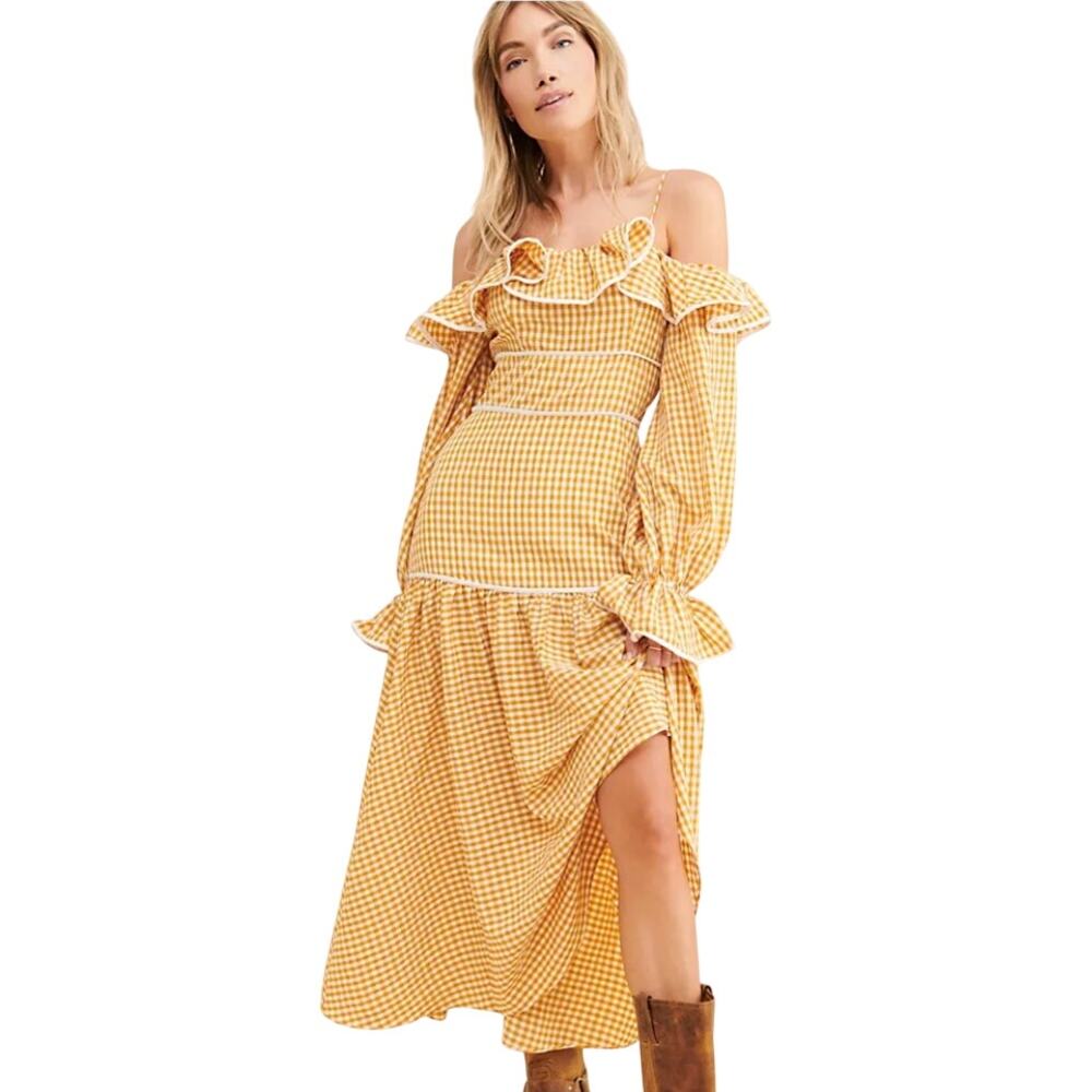 Keepsake the Label Marigold Gingham Maxi Dress Size XL